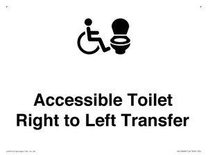 Accessible Toilet with Right to Left Transfer